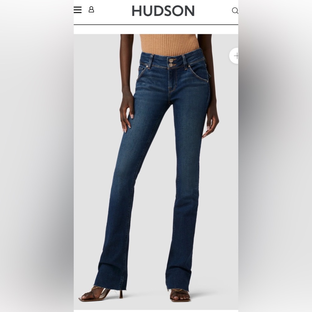 Hudson Beth Mid-Rise‎ Baby Bootcut Jeans NWOT